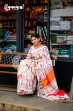 Premium Half Silk Jamdani Saree - Image 4