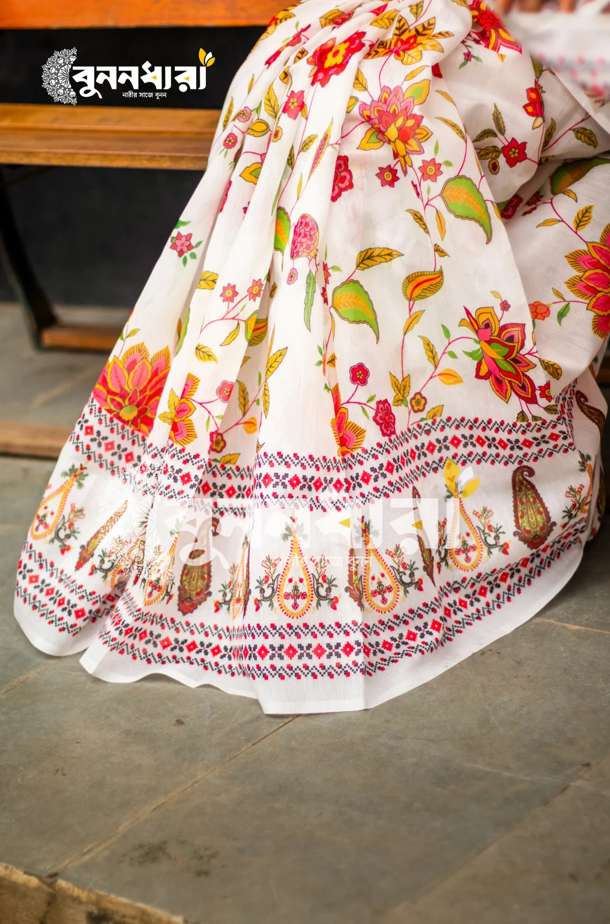 Premium Half Silk Jamdani Saree - Image 6