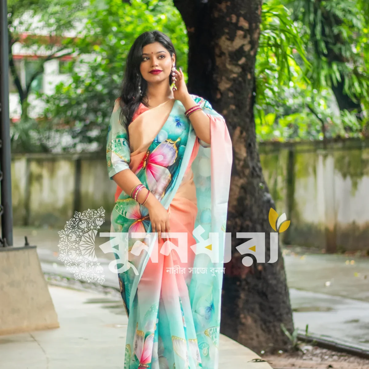 8 প্রিমিয়াম বাটারফ্লাই শাড়ি - Image 1